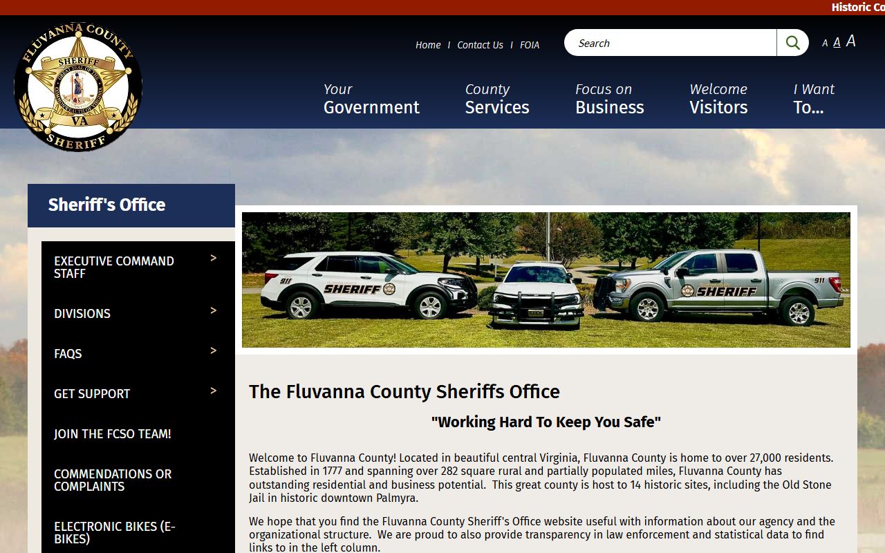 Fluvanna County jail roster sheriff site