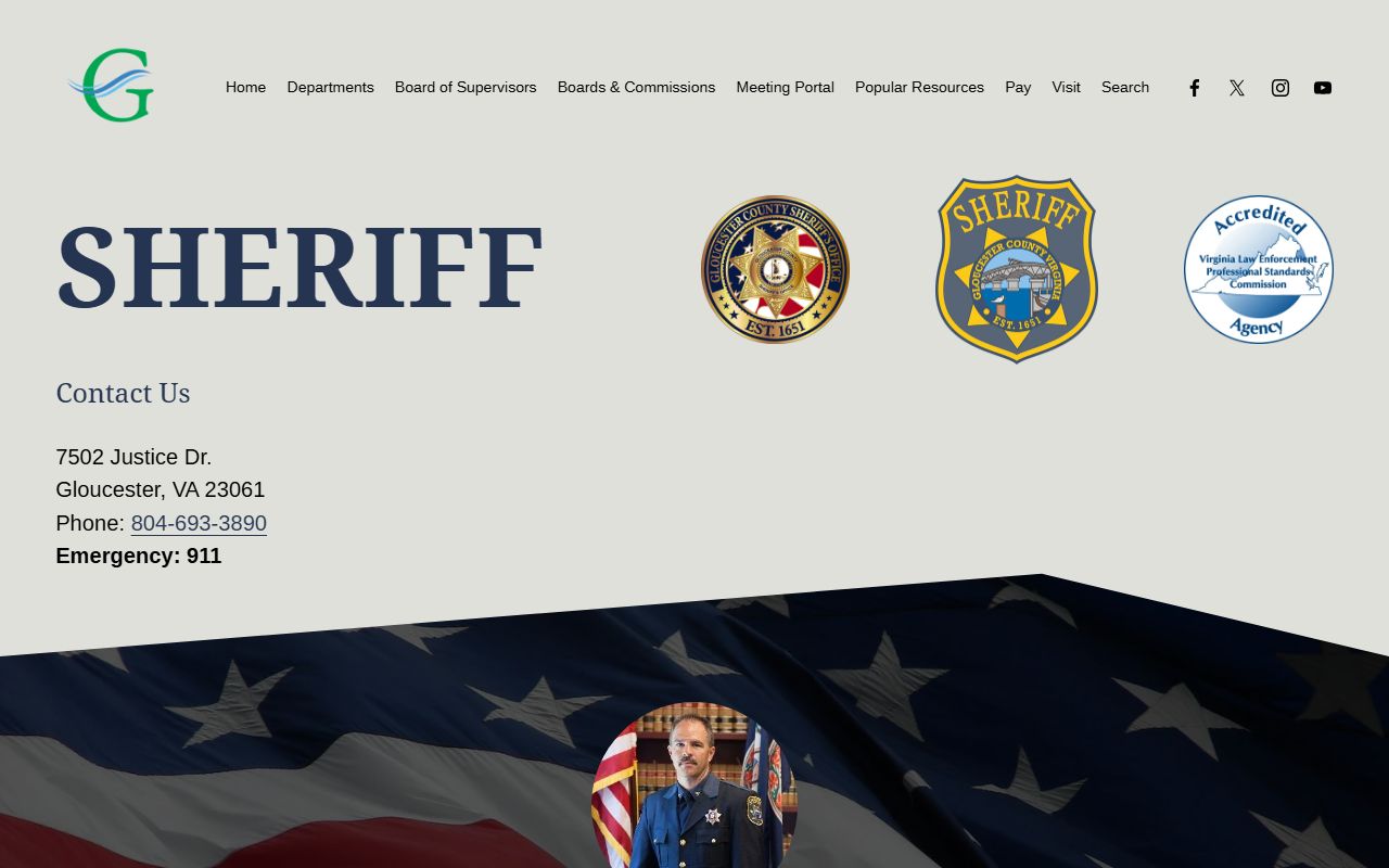 Gloucester County jail roster sheriff site