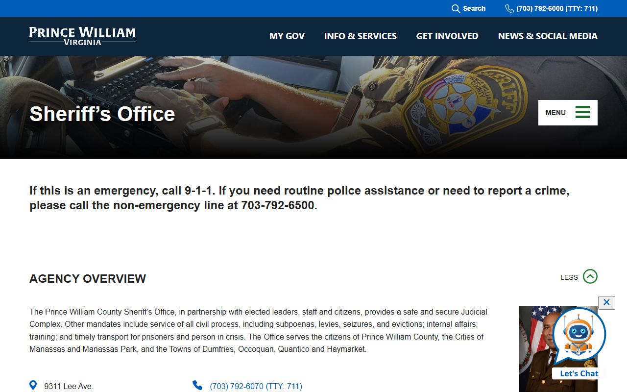 Prince William County Virginia jail roster lookup