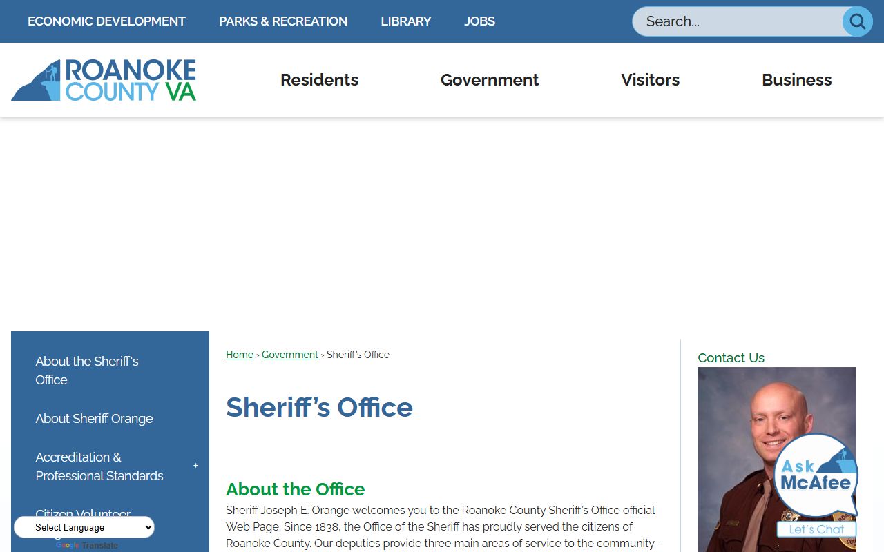 Roanoke County Virginia jail roster lookup