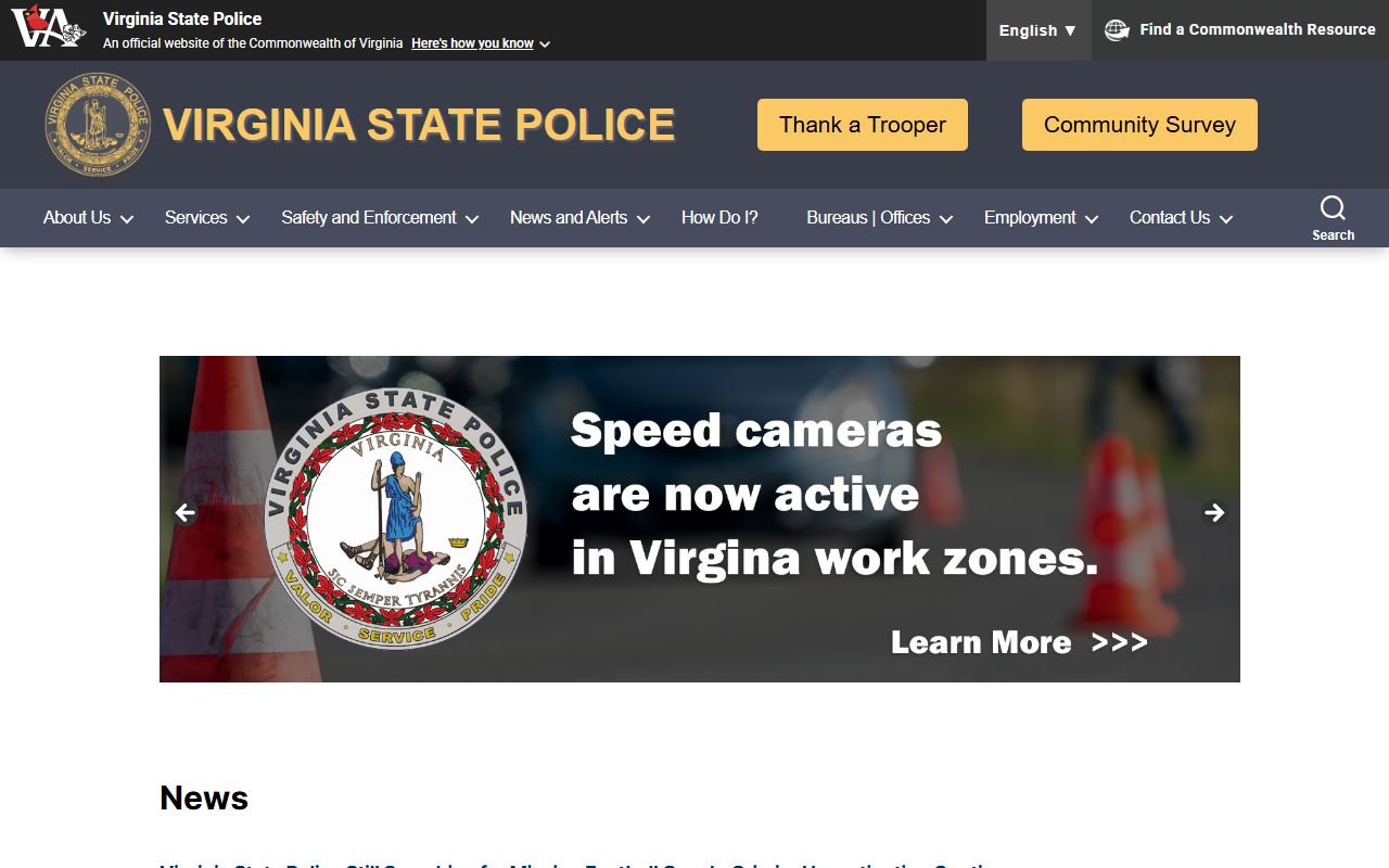 Virginia State Police Virginia Jail Roster background resource